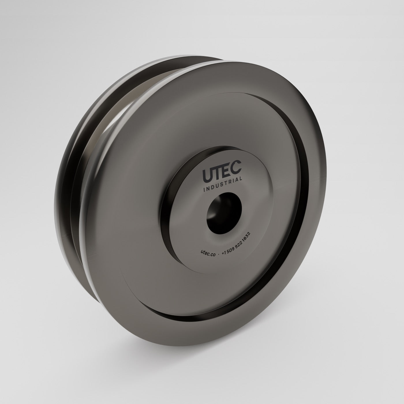UTEC Industrial double-flanged crane wheel, machined from billet